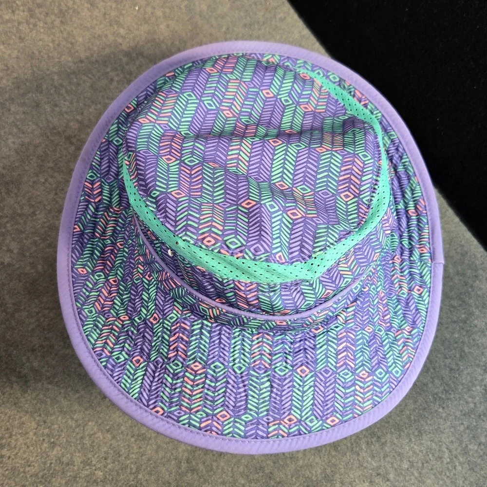 Sunday‎ Afternoons Kids Sun Hat Purple Teal Geometric 6-24 Months Adjustable S